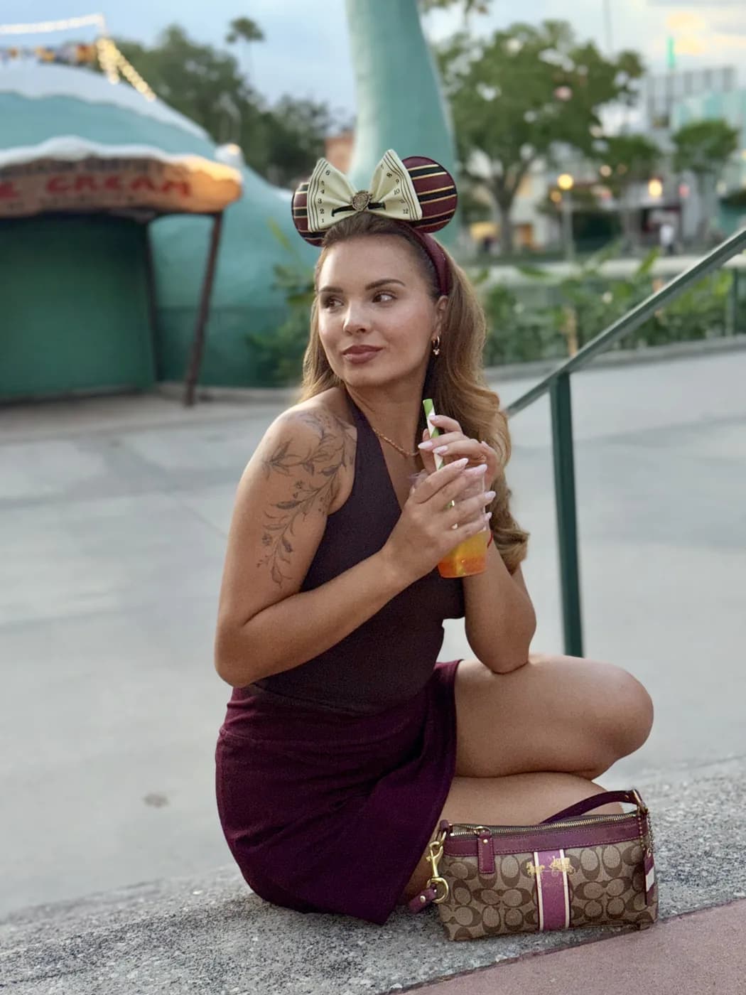 Veronika on a sunny day out at the parks
